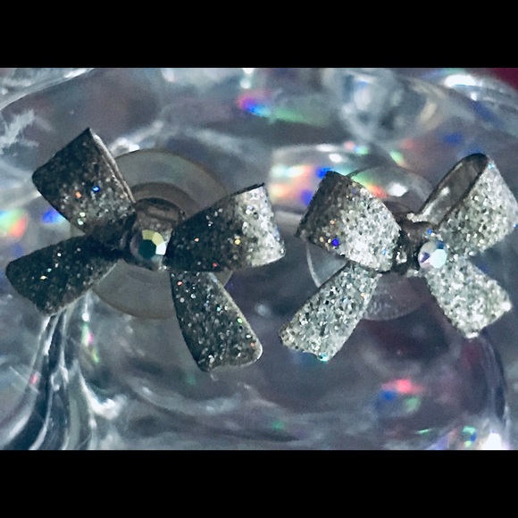 glitter iridescent glitter earrings Betsey Johnson